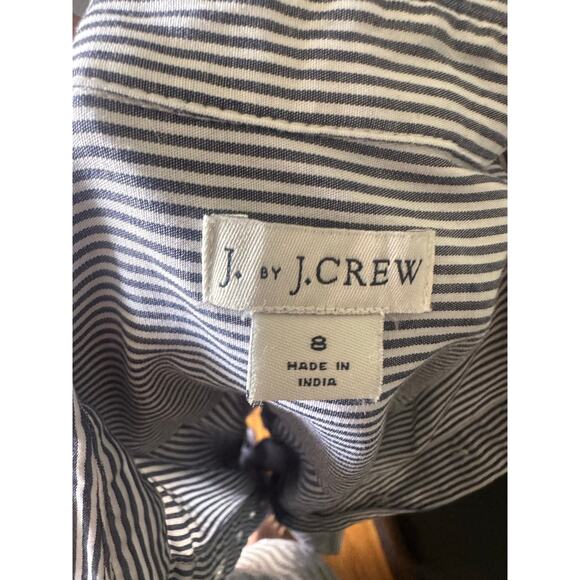 J by J.Crew Tie-Waist Shirt Dress – Blue, Size 8 - Picture 7 of 8